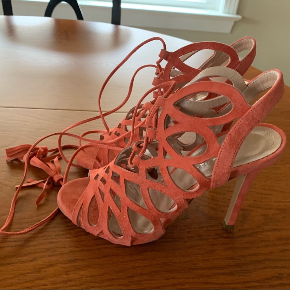 Charles David Coral Suede Heel Sandals, 6.5
